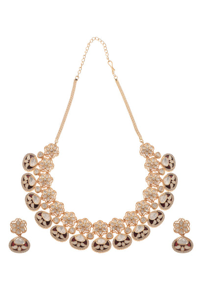 Maharani Floret Carved Necklace Set 