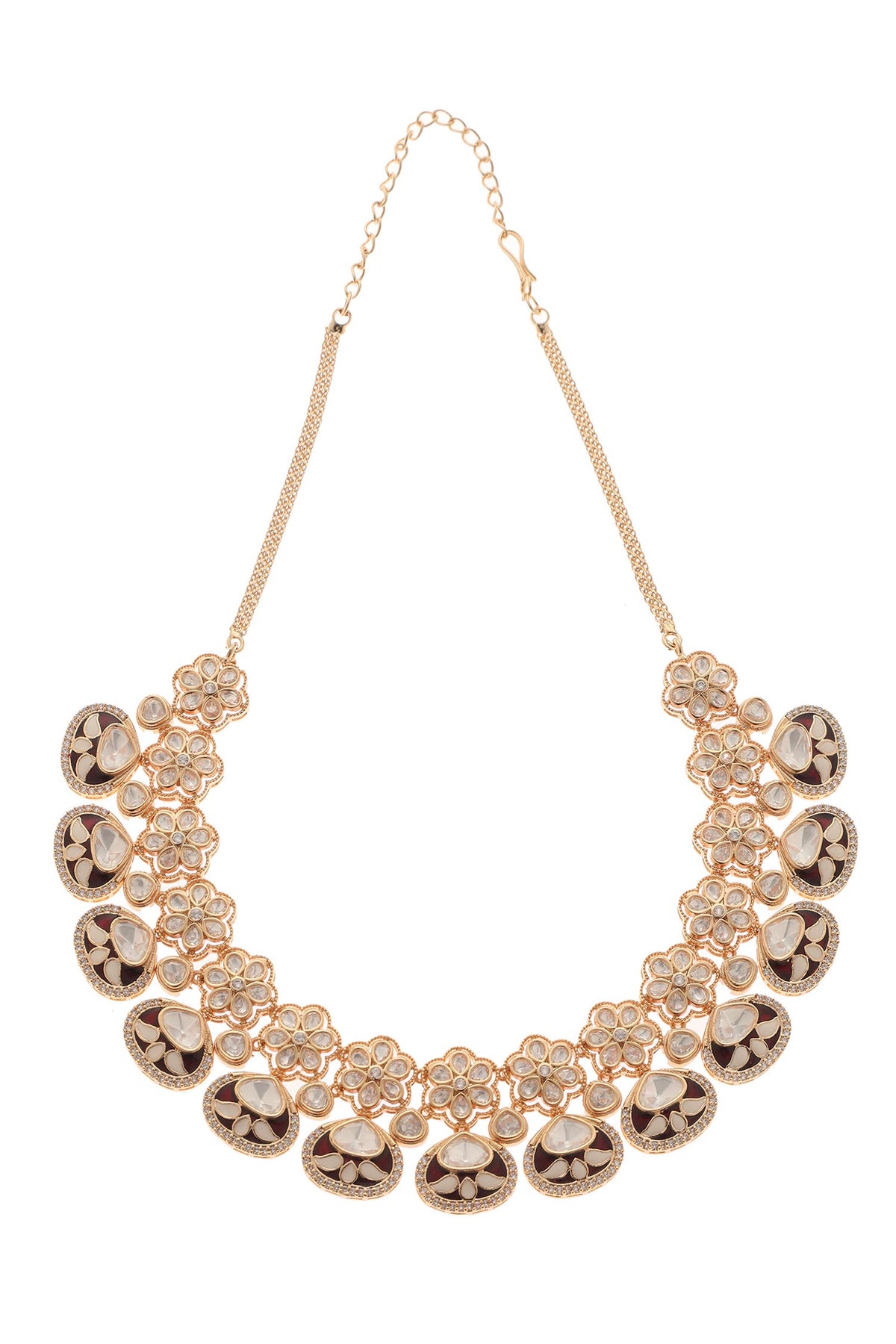 Maharani Floret Carved Necklace Set 