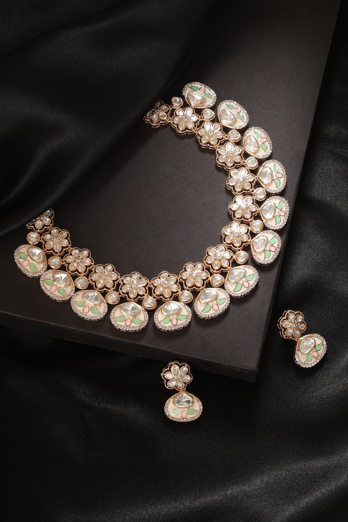 Rani Polki Embellished Necklace Set 