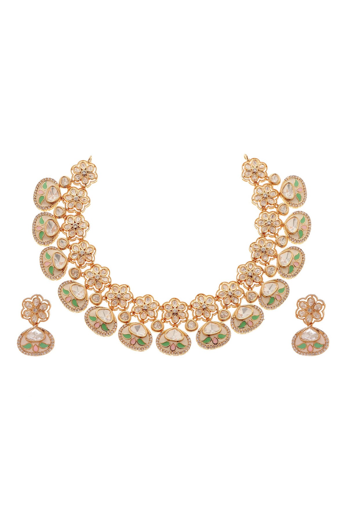 Rani Polki Embellished Necklace Set 