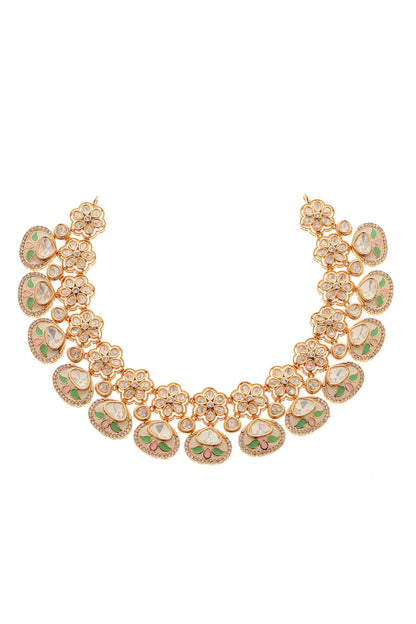 Rani Polki Embellished Necklace Set 
