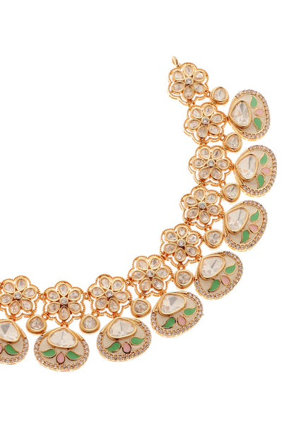 Rani Polki Embellished Necklace Set 