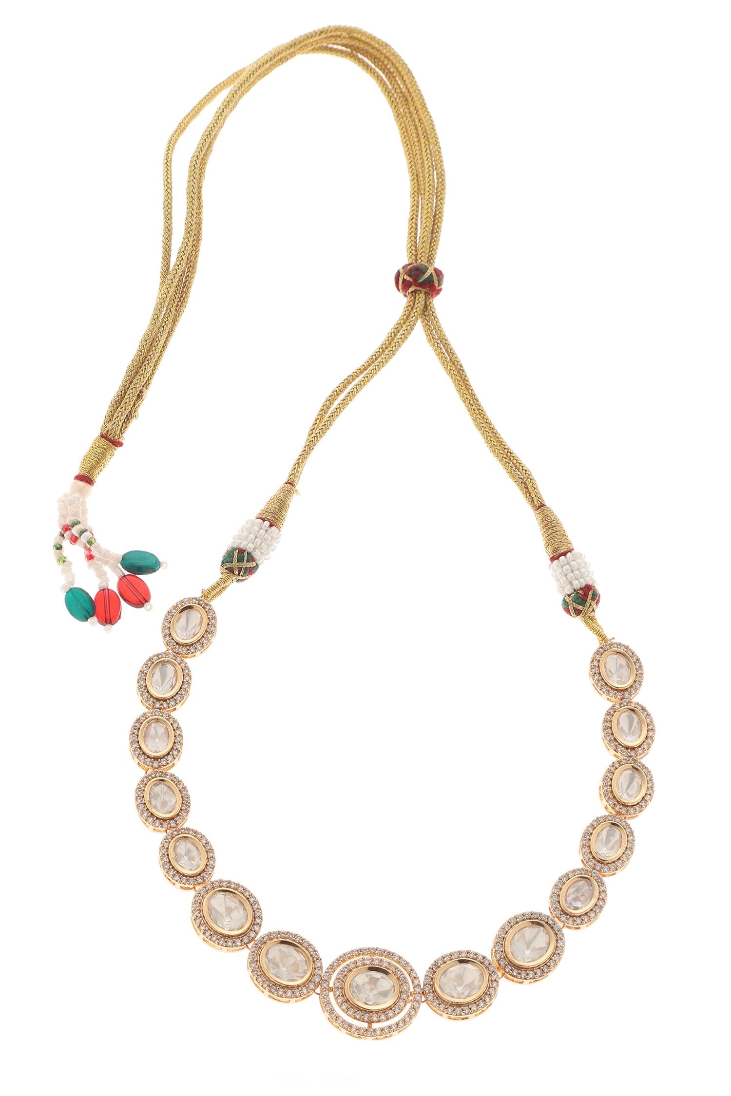 Aitbaar Polki Embellished Necklace Set 