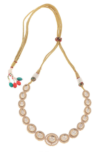 Aitbaar Polki Embellished Necklace Set 