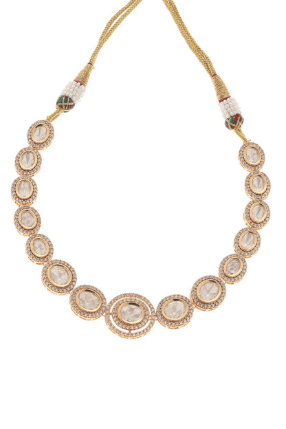 Aitbaar Polki Embellished Necklace Set 
