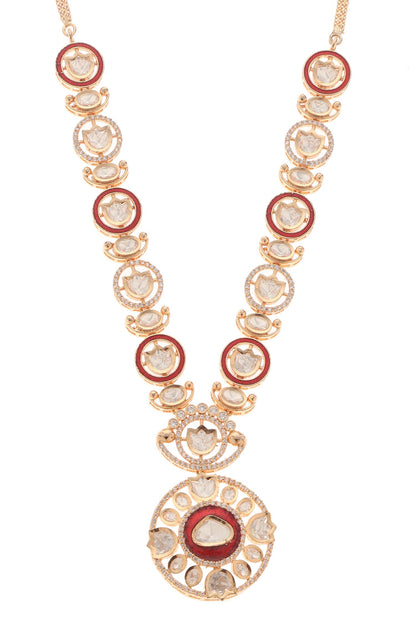 Daksha Polki Embellished Pendant Necklace Set 