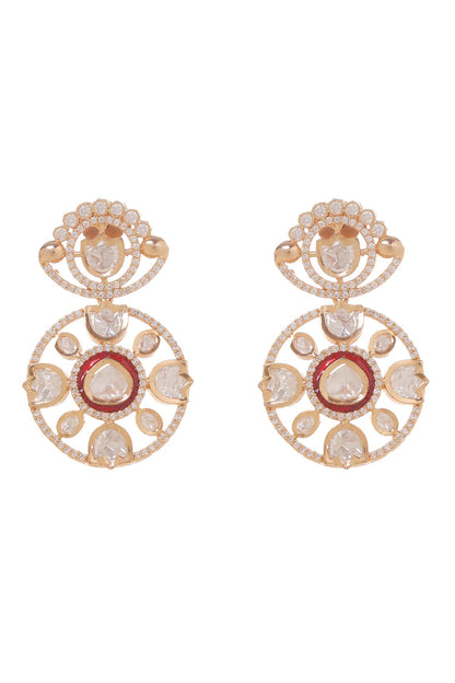 Daksha Polki Embellished Pendant Necklace Set 