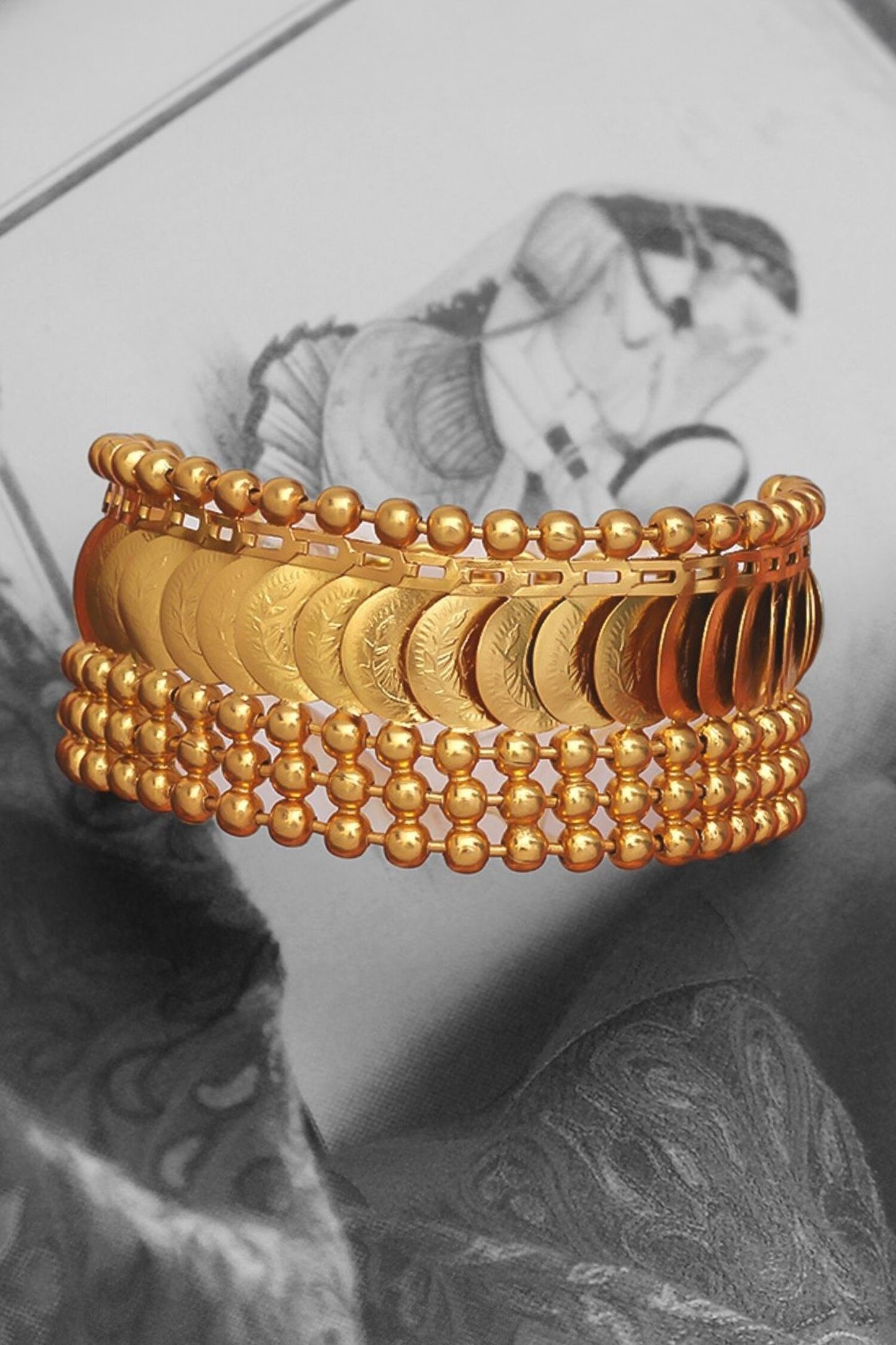 Embossed Coin Bracelet 