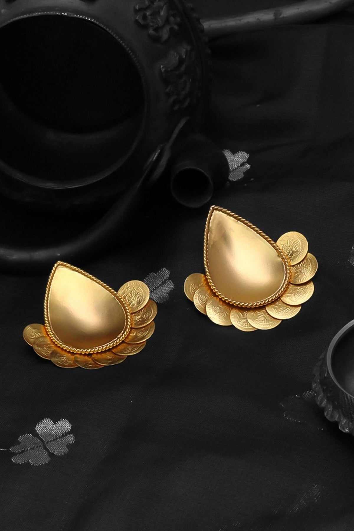 Diya Carved Studs 