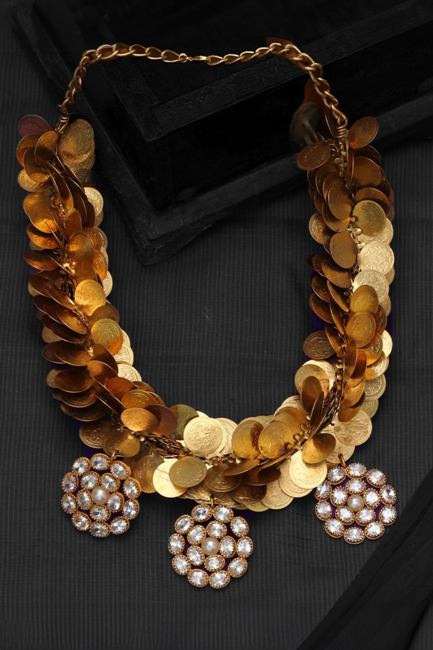 Embossed Coin Necklace 