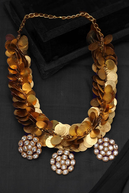 Embossed Coin Necklace 