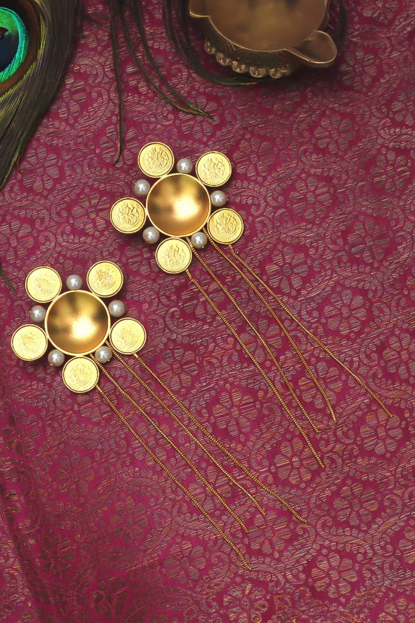Floral Carved Studs 