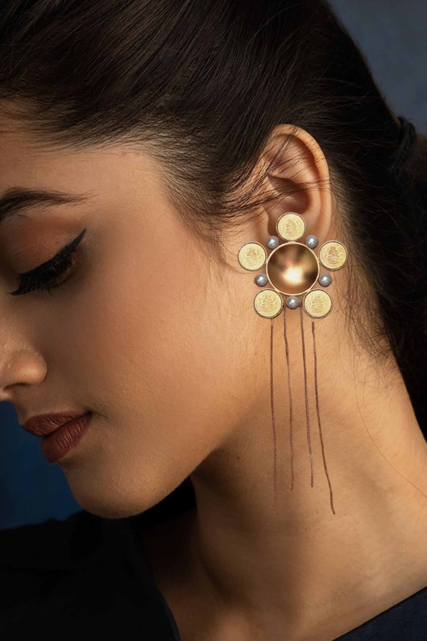 Floral Carved Studs 