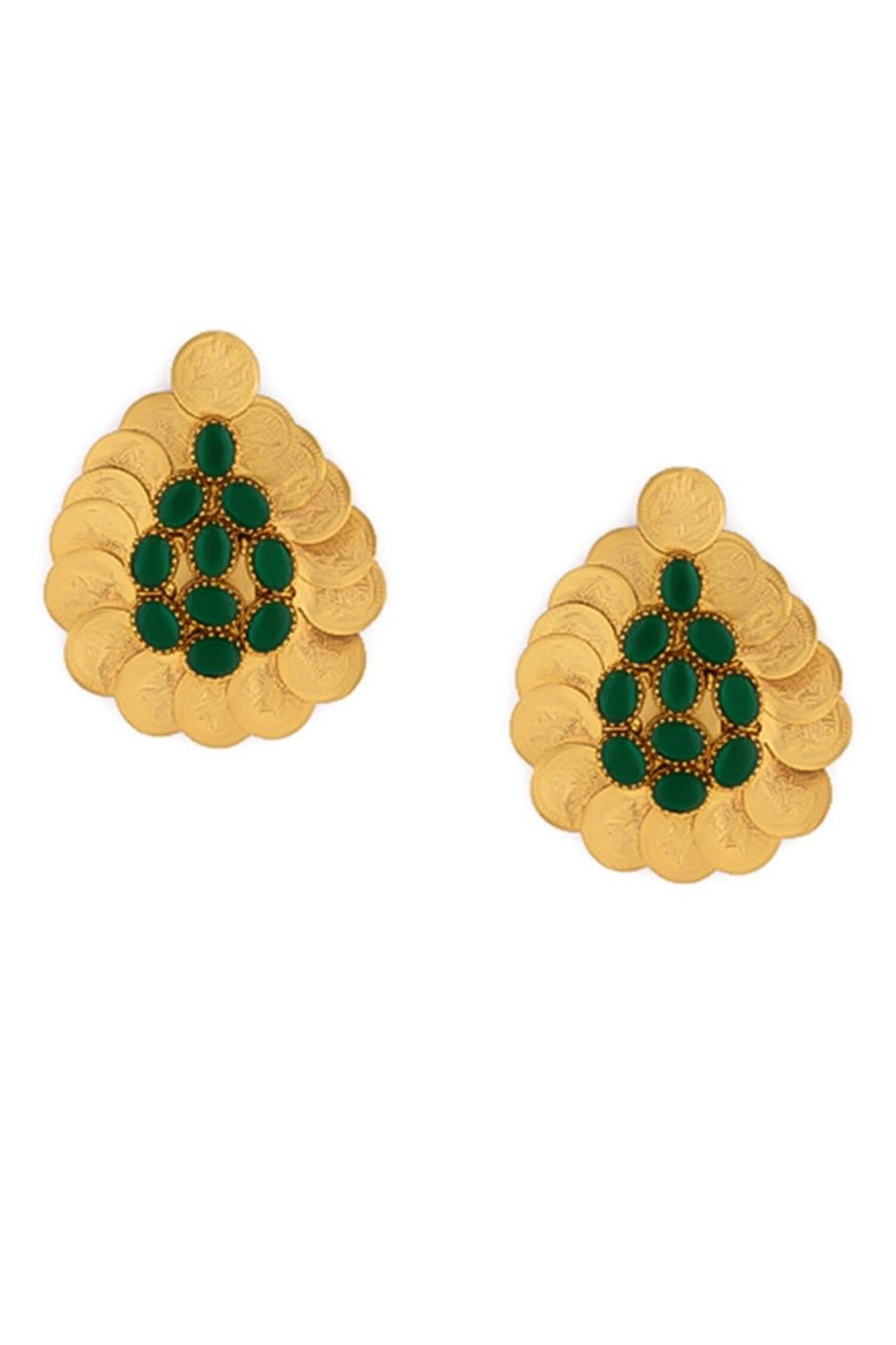 Tear Drop Carved Studs 