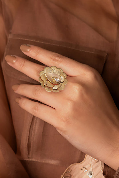 Peacock Carved Ring 