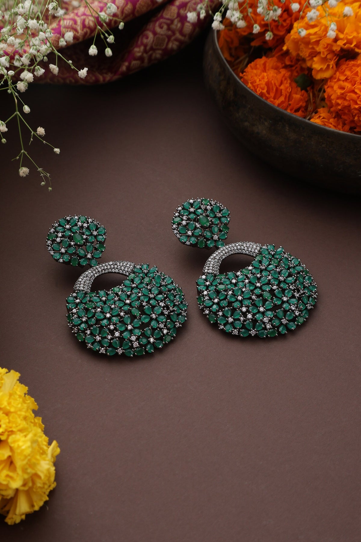 Ambrosia Stone Embellished Danglers 