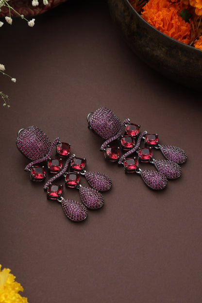 Trellis Stone Embellished Danglers 