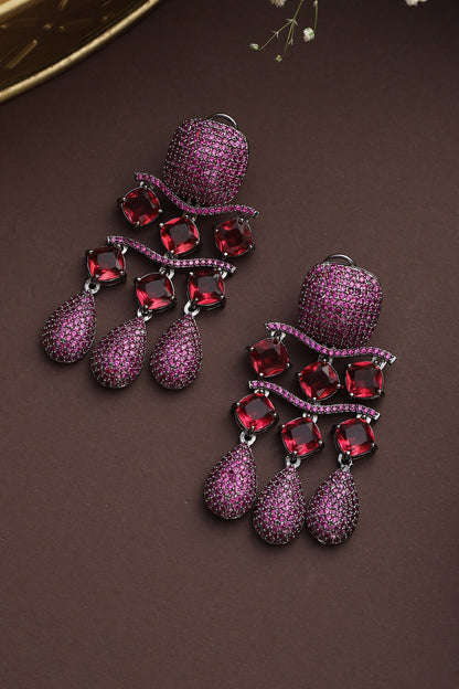 Trellis Stone Embellished Danglers 