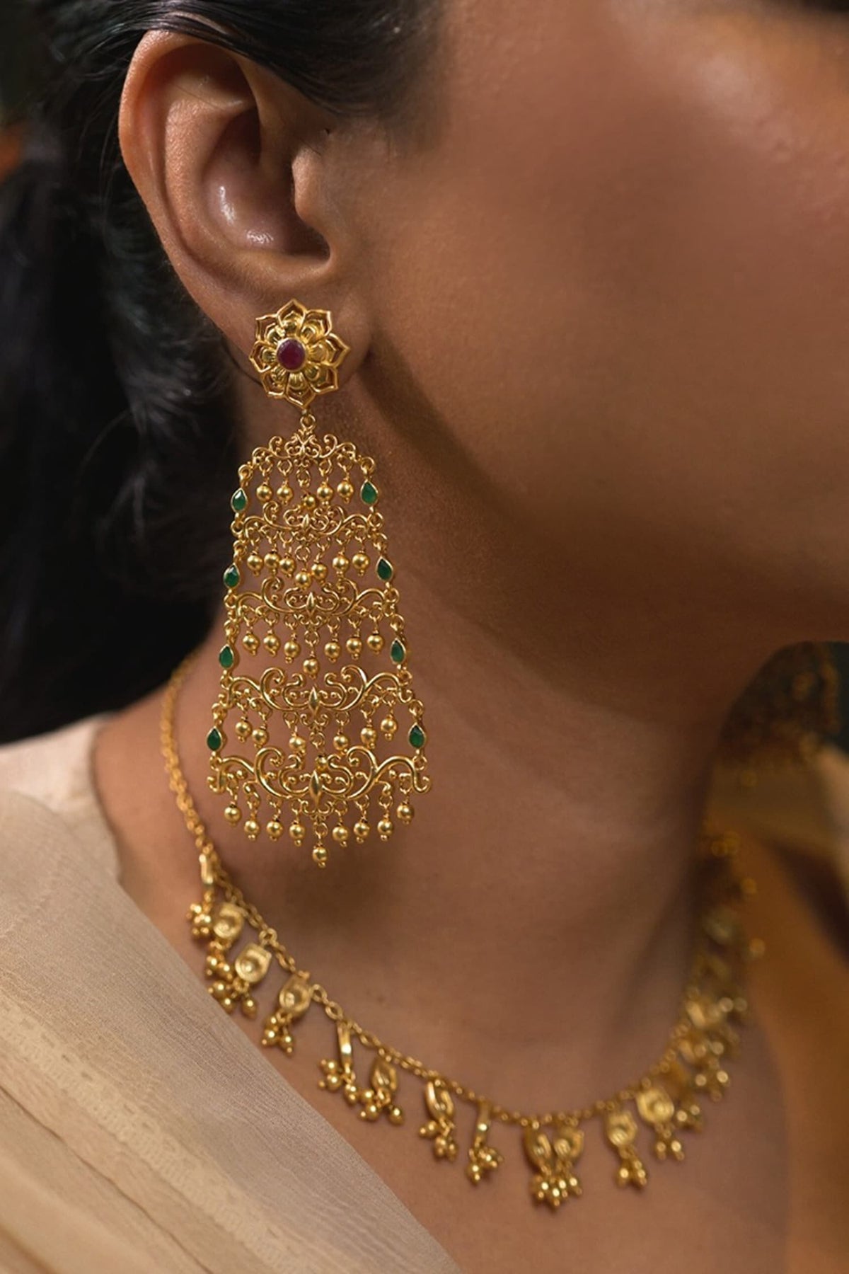 Glorious Drama Filigree Earrings 
