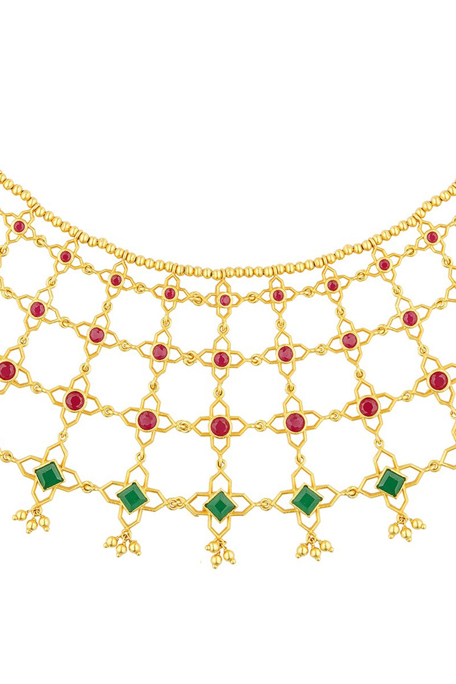 Heritage Harmony Jaali Collar Necklace 