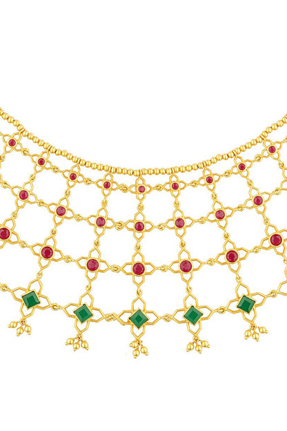 Heritage Harmony Jaali Collar Necklace 