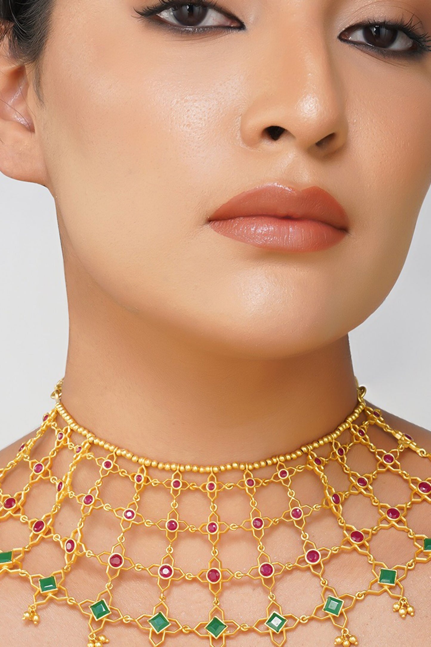 Heritage Harmony Jaali Collar Necklace 