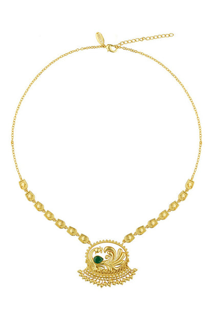Peacock Enigma Pendant Necklace 
