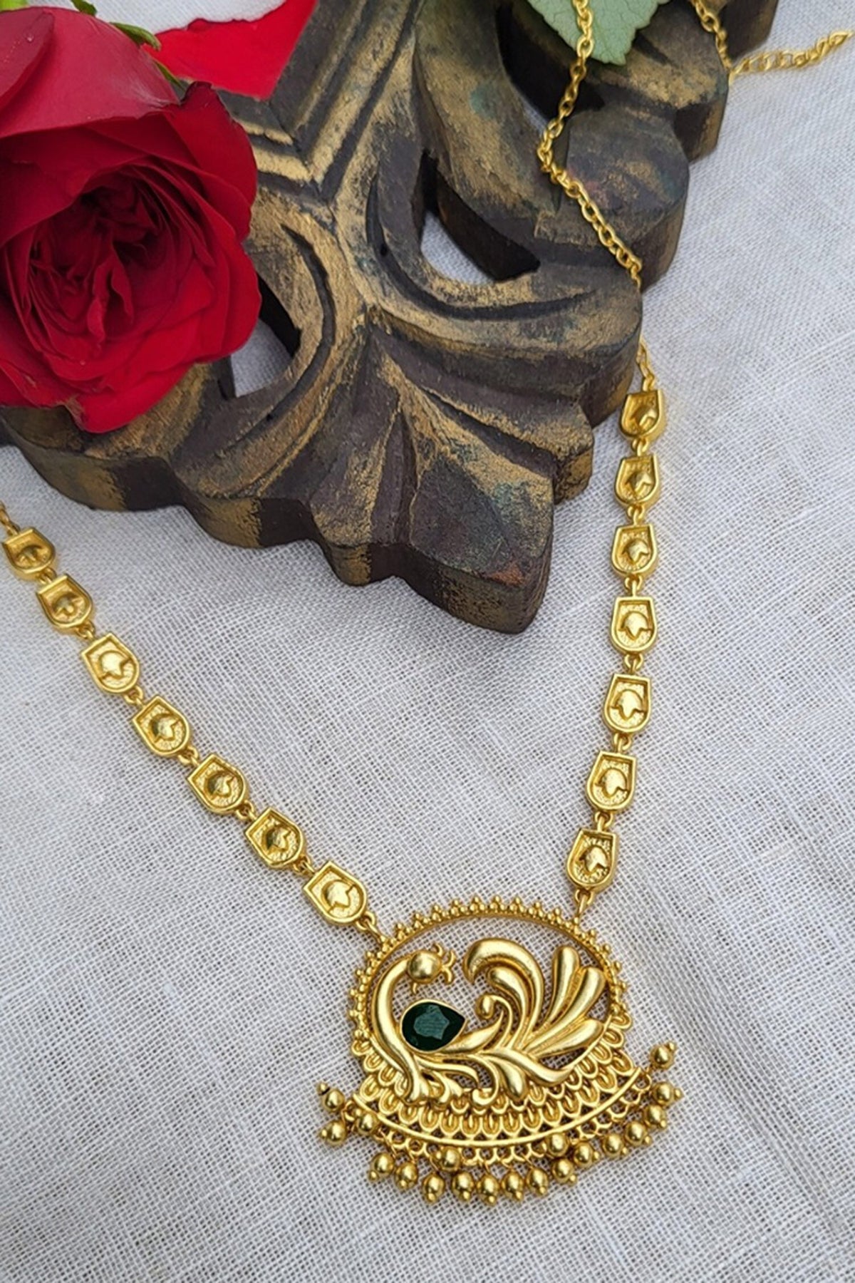 Peacock Enigma Pendant Necklace 