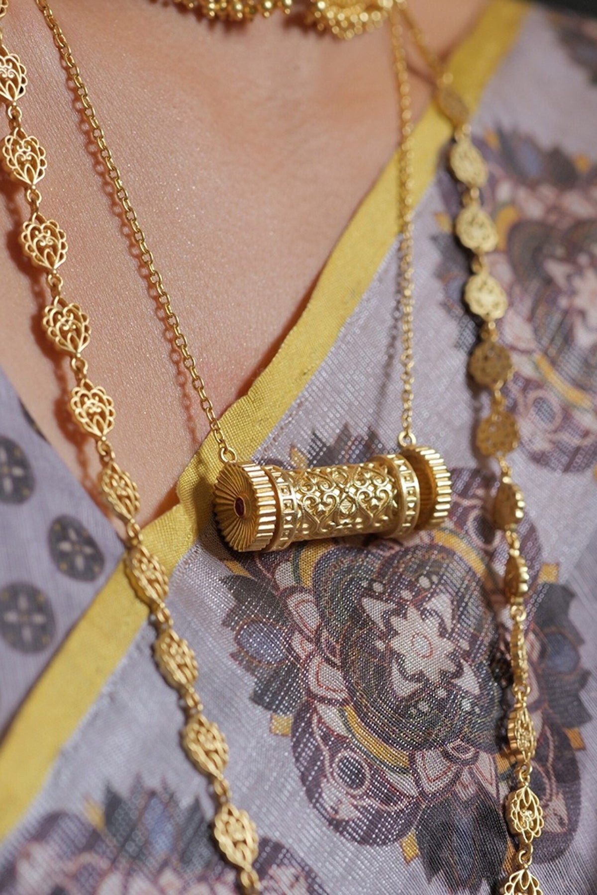 Scrolls of Time Pendant Necklace 