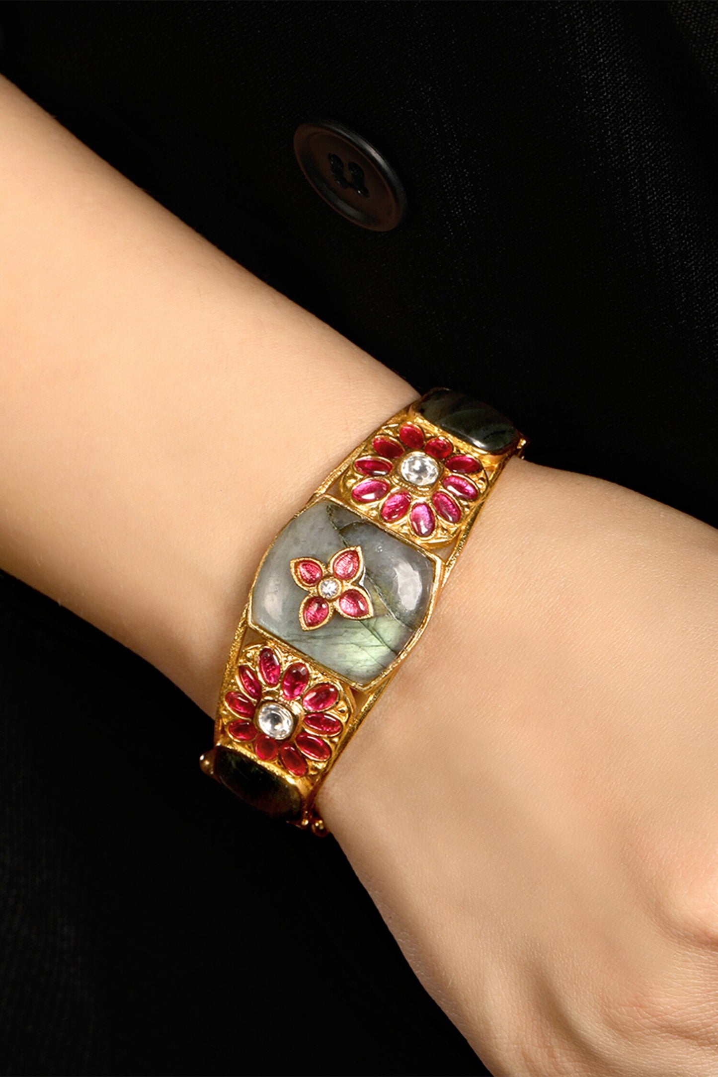 Bloom Polki Embellished Bracelet 