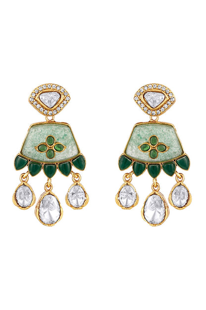 Ornate Bloom Embellished Hasli Necklace Set 