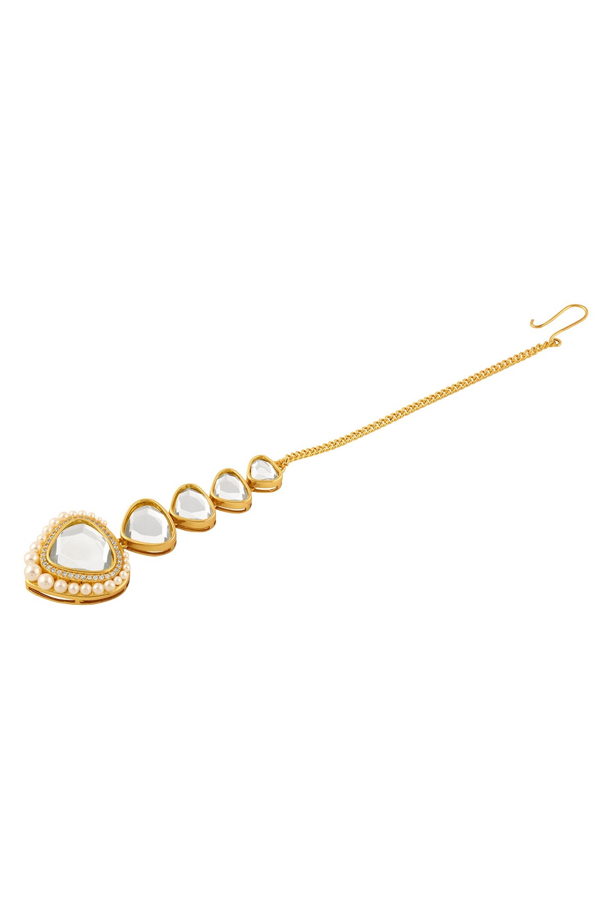 Boondein Mirror Embellished Maangtikka 