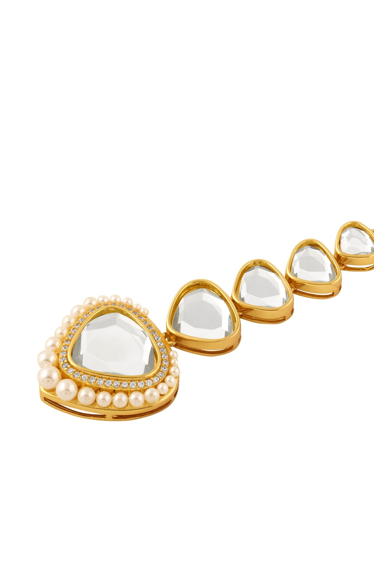 Boondein Mirror Embellished Maangtikka 