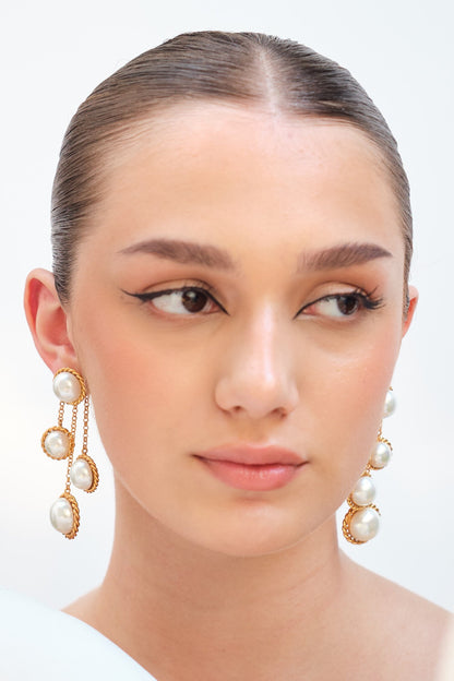 Cascade Bead Studded Earrings 