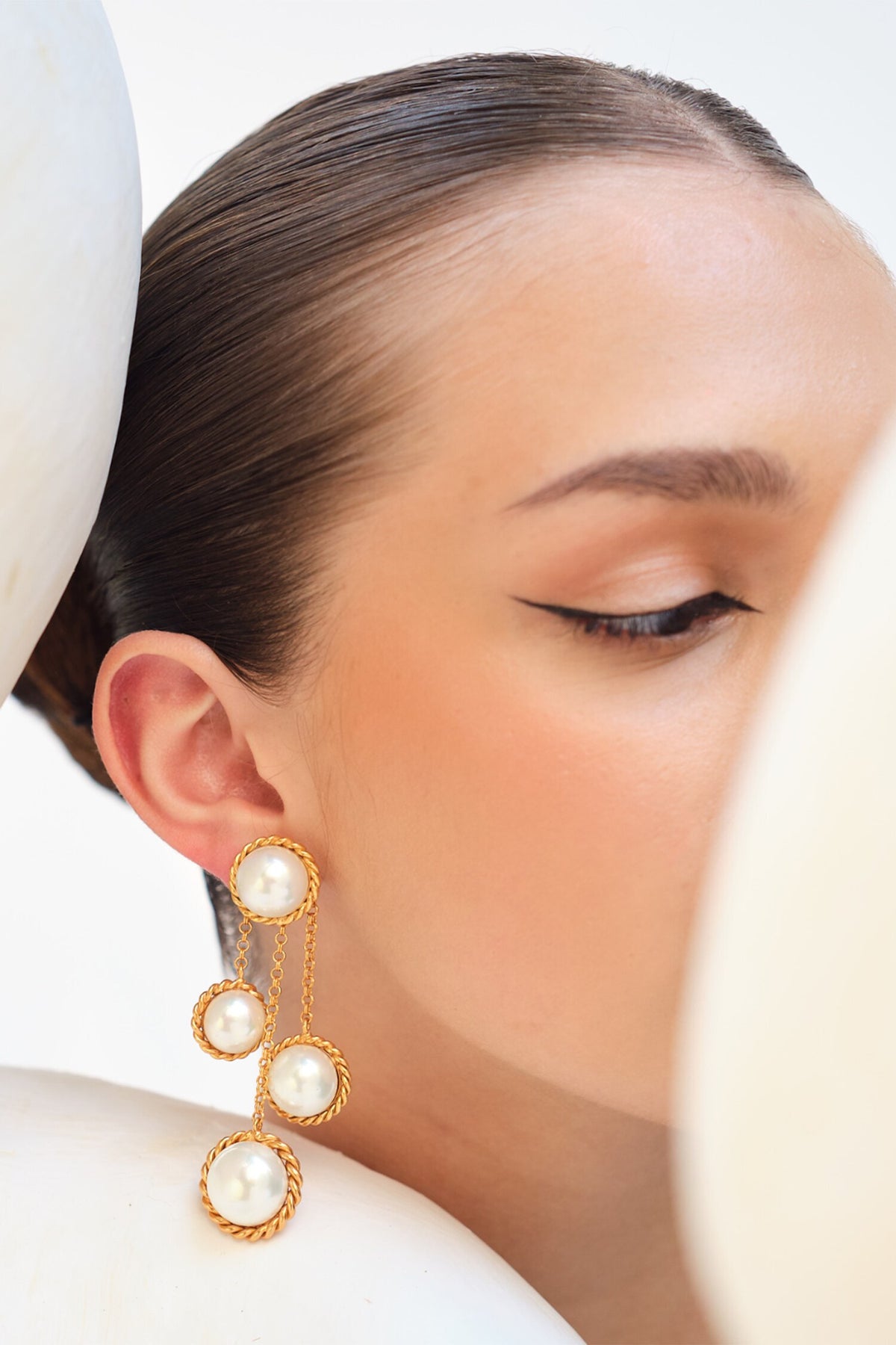 Cascade Bead Studded Earrings 