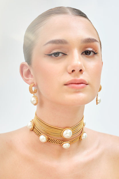 Collar Bead Embellished Choker 
