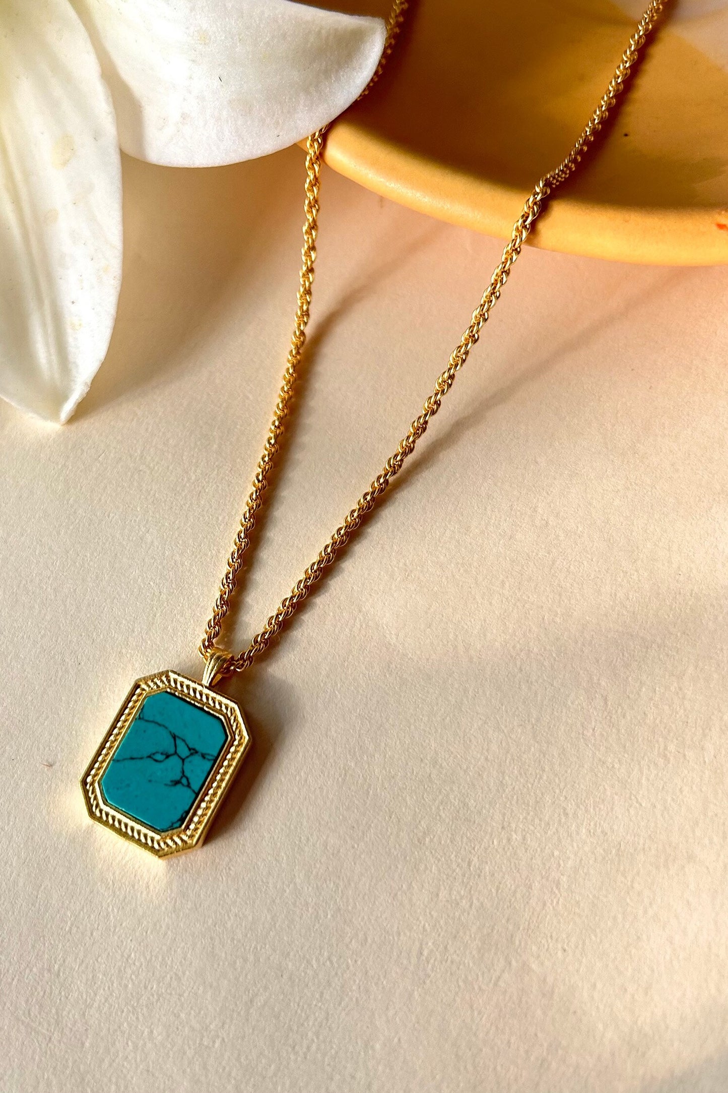 Soul Soothe Stone Embellished Pendant Necklace 
