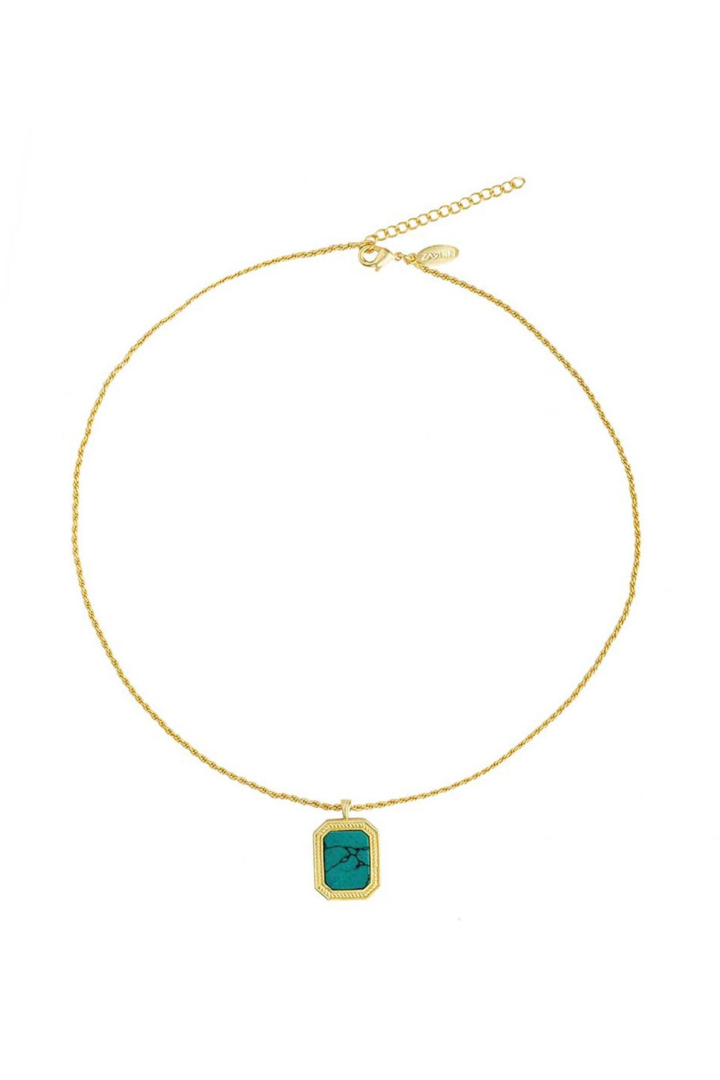 Soul Soothe Stone Embellished Pendant Necklace 