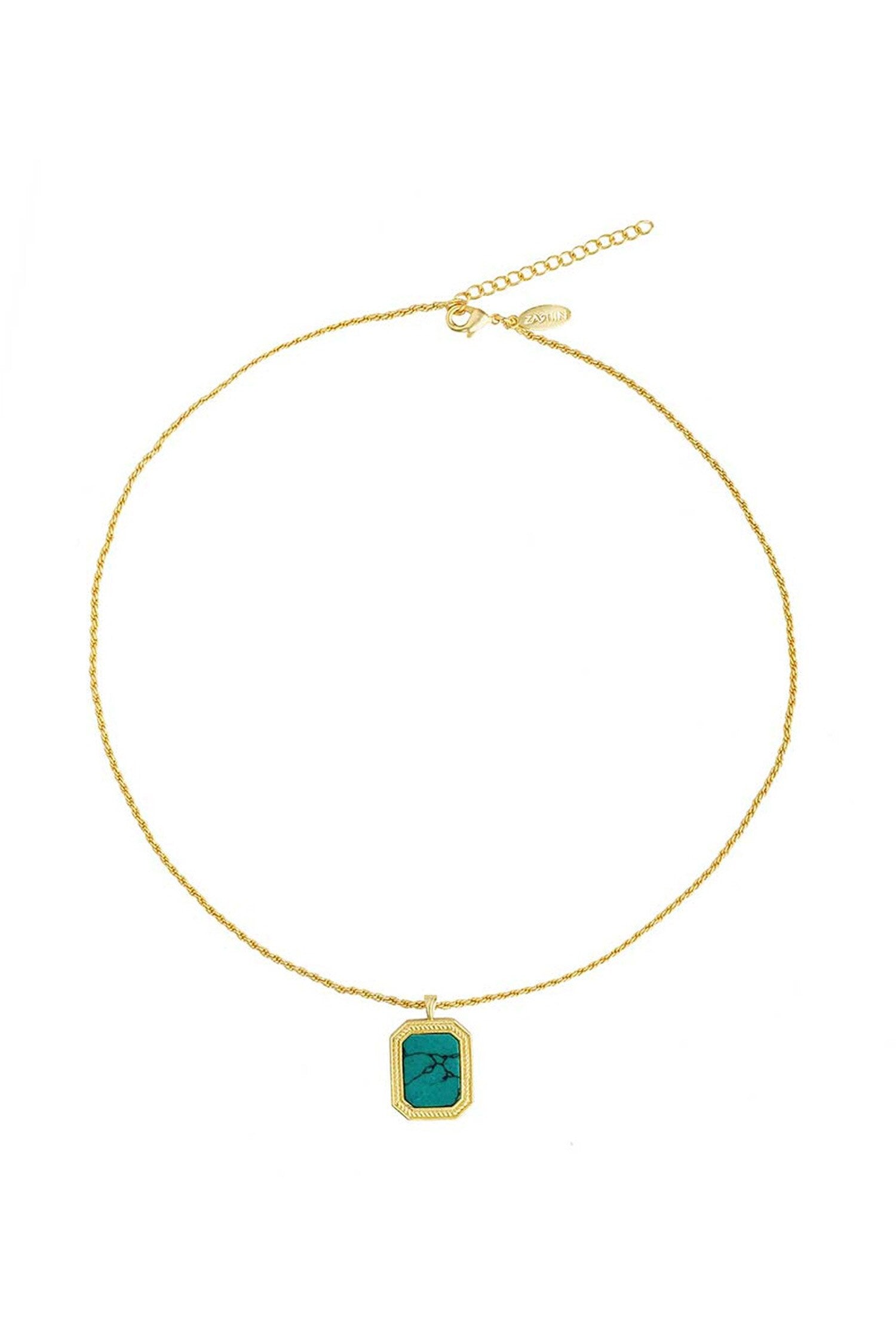 Soul Soothe Stone Embellished Pendant Necklace 