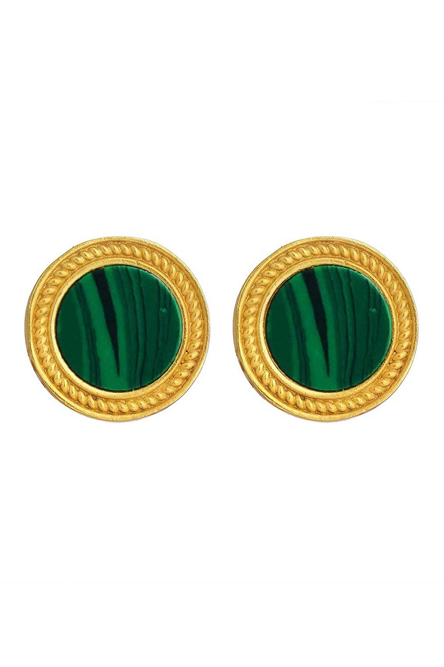 Tranquil Life Malachite Stud Earrings 