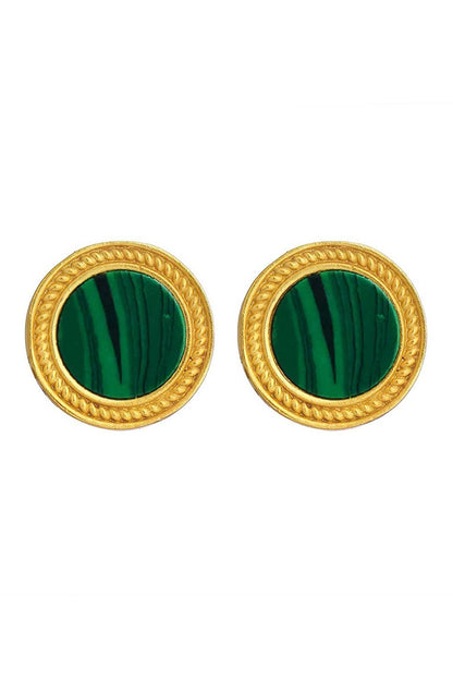 Tranquil Life Malachite Stud Earrings 