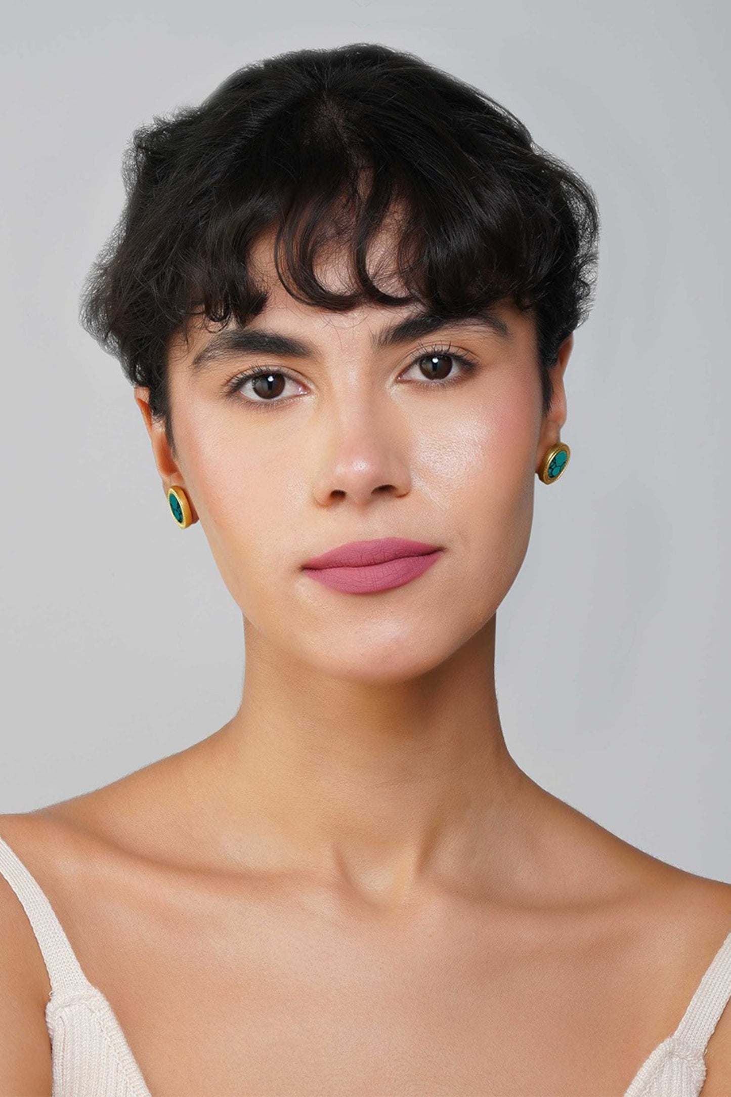 Tranquil Life Turquoise Stud Earrings 