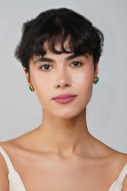 Tranquil Life Turquoise Stud Earrings 