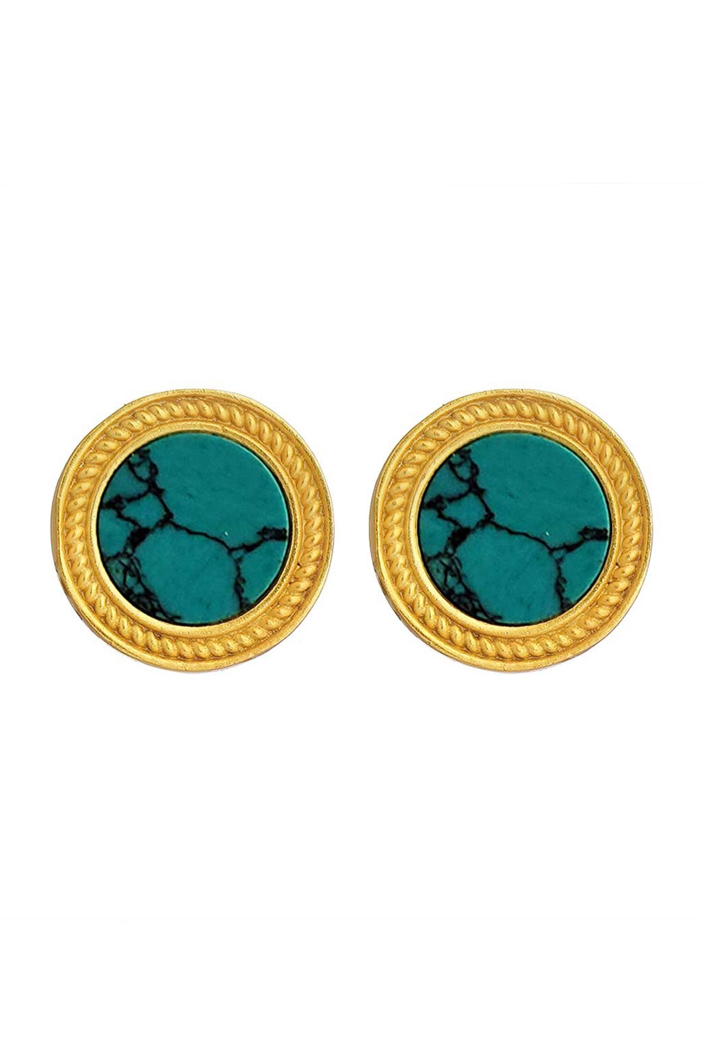 Tranquil Life Turquoise Stud Earrings 