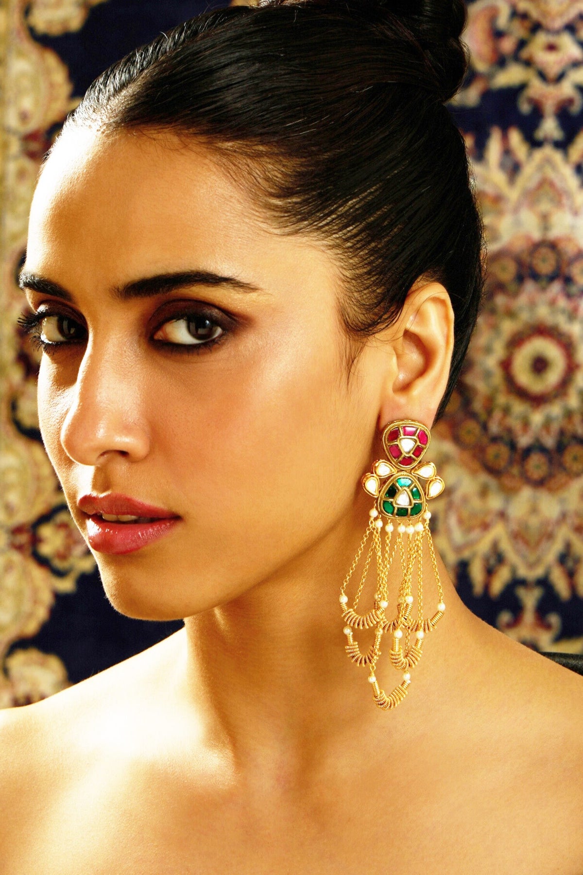 Chromatic Cascade Dangler Earrings 