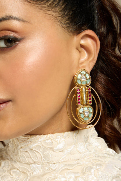 Reverie Frame Embellished Earrings 