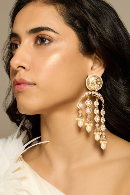 Luminous Pearl Cascade Earrings 