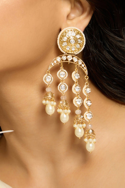 Luminous Pearl Cascade Earrings 