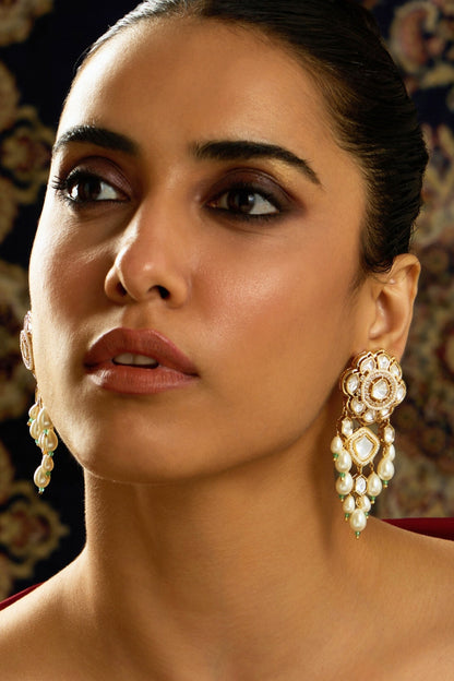 Subtle Polki Embellished Drops 