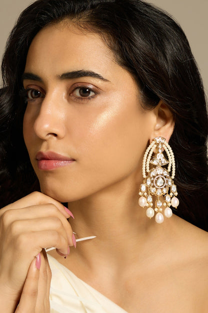 Pearl & Polki Embellished Earrings 